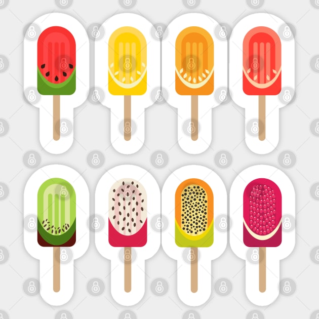 Fruit popsicles Sticker by PrintablesPassions